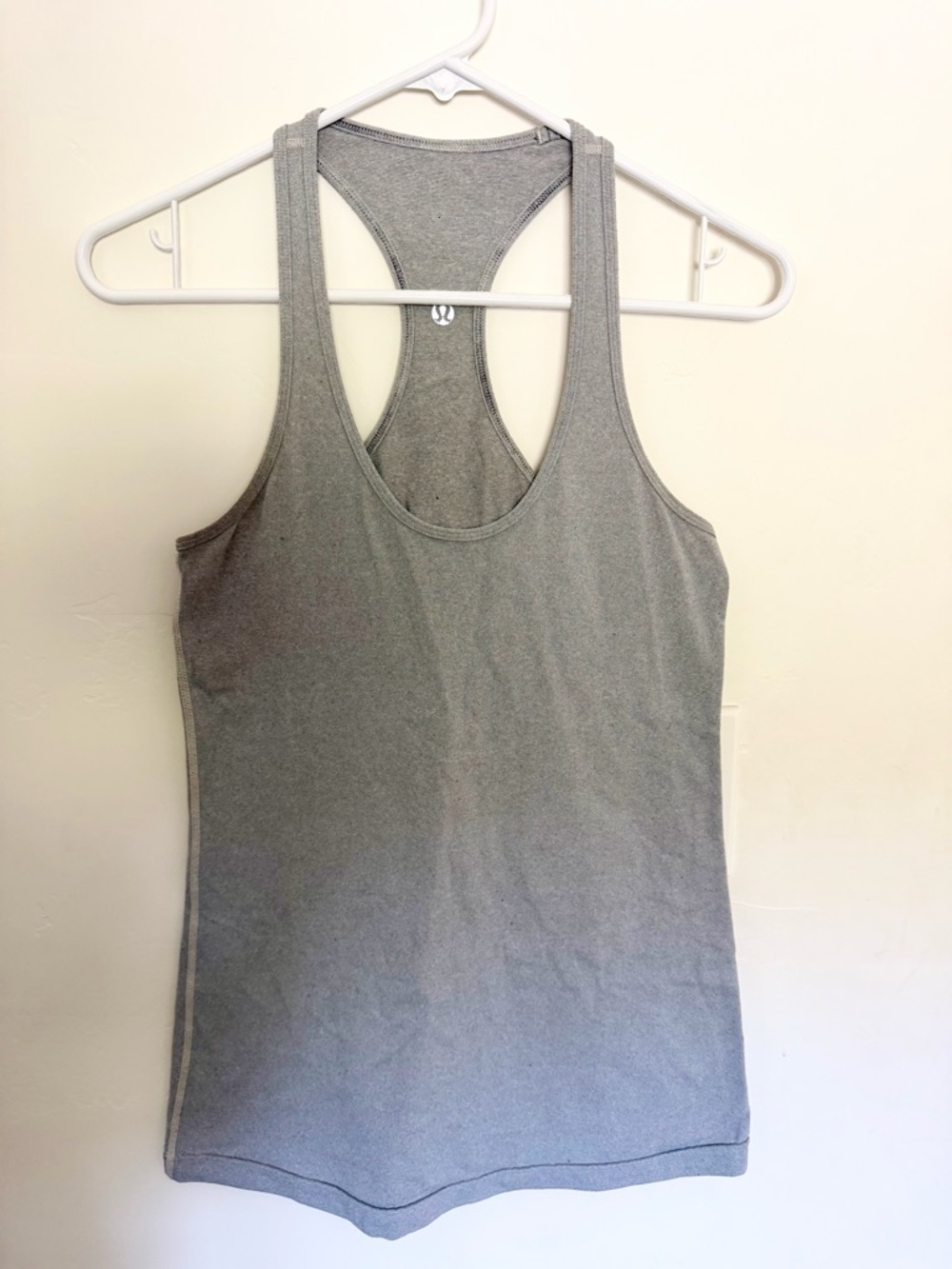 Lululemon Racerback Workout Tank Top Gray Athletic Yoga Run